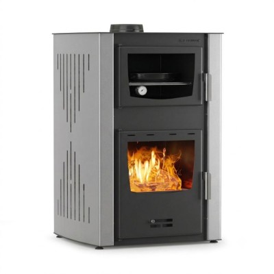 Termostufa a Legna con Forno Velmora Fire ATS HYDRO ΜΑSΙΝΑ 90-25 grigio, 25kW - Termostufe a Legna per Termosifoni