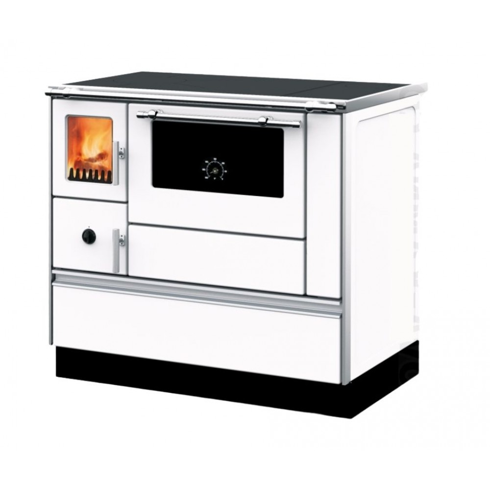 Cucina a Legna Alfa Plam Dominant 90H White, 6.5kW | Stufe a Legna con Forno | Stufe A Legna |