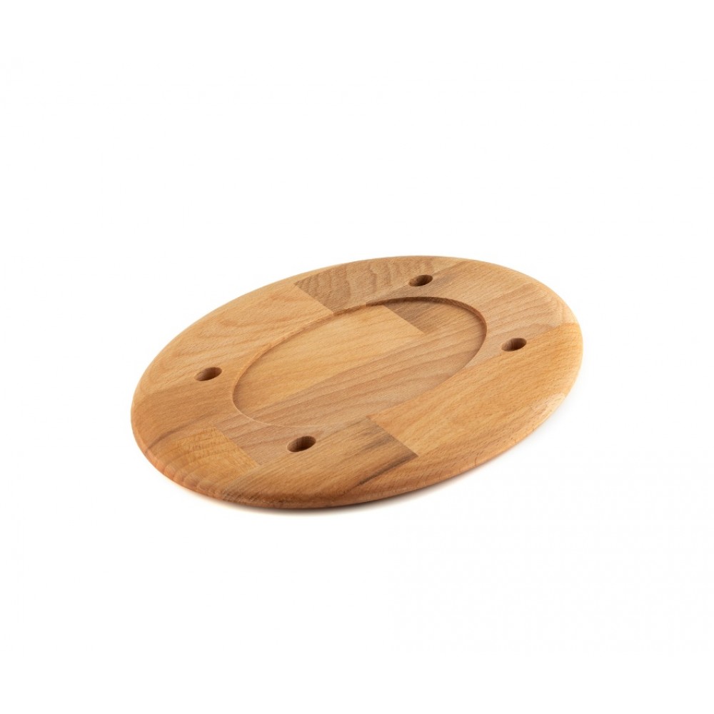Sottopentola in legno per piatto ovale Hosse HSOISK1728, 17x28cm