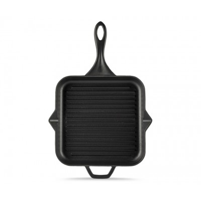 Padella grill in ghisa smaltata Hosse, Black Onyx, 28x28cm - Padella in ghisa