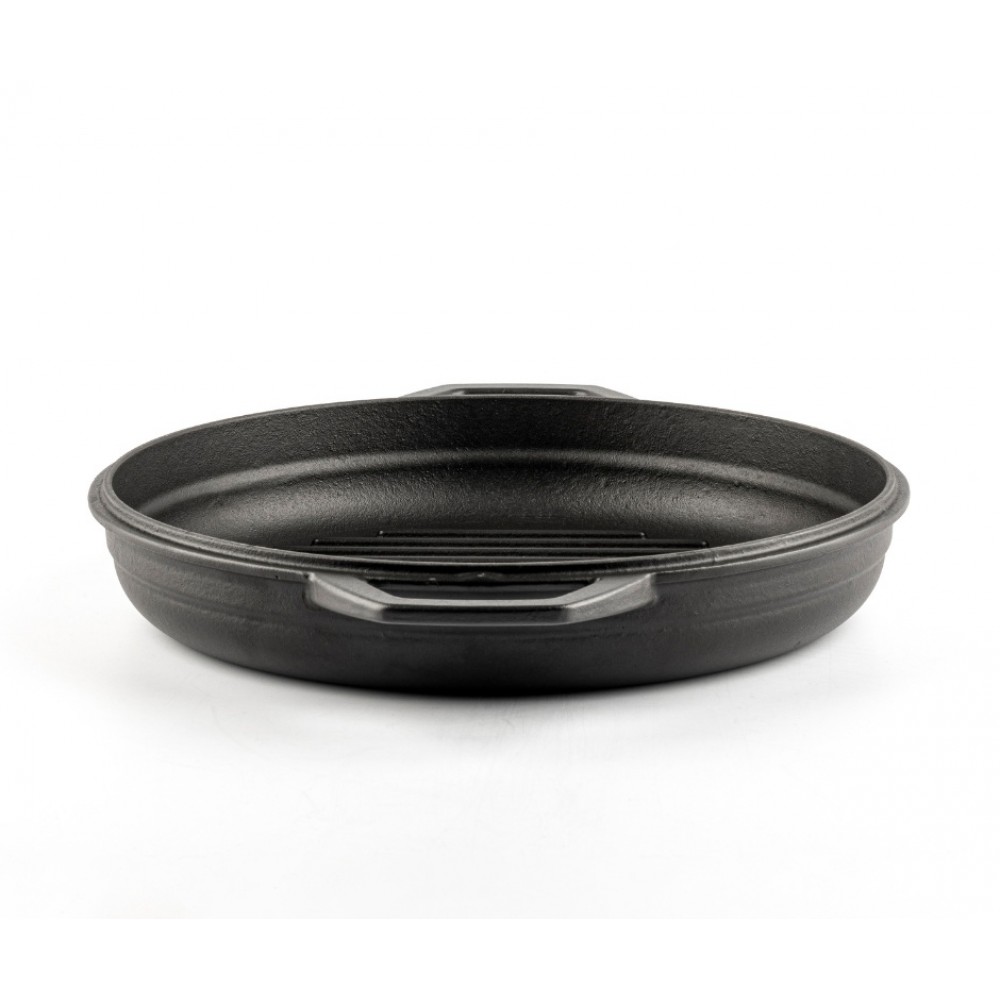 Padella grill in ghisa smaltata Hosse, Black Onyx, Ф22cm | Padella piatta in ghisa | Padella in ghisa |