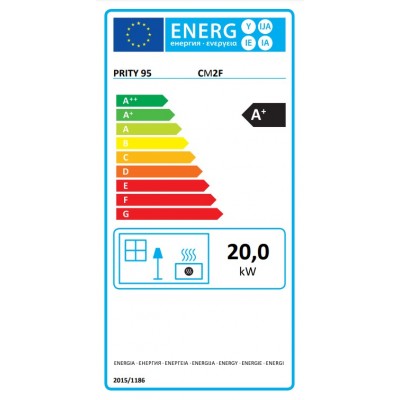 Inserto camino a legna Prity CM2F, 20kW - Inserti Camini a Legna da Incasso