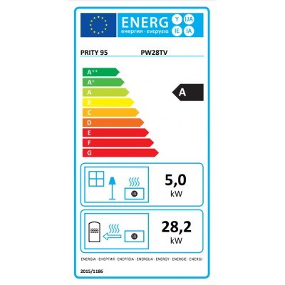 Termocamino a legna Prity P W28 TV, 28.2kw - Confronto dei Prodotti