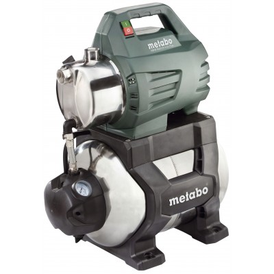 Pompa idroforo monofase per acqua METABO HWW 4500/25 INOX PLUS – potenza 1300 W, portata 4500 L/h, prevalenza 48 m, capacità serbatoio 24 L - Riscaldamento Centrale