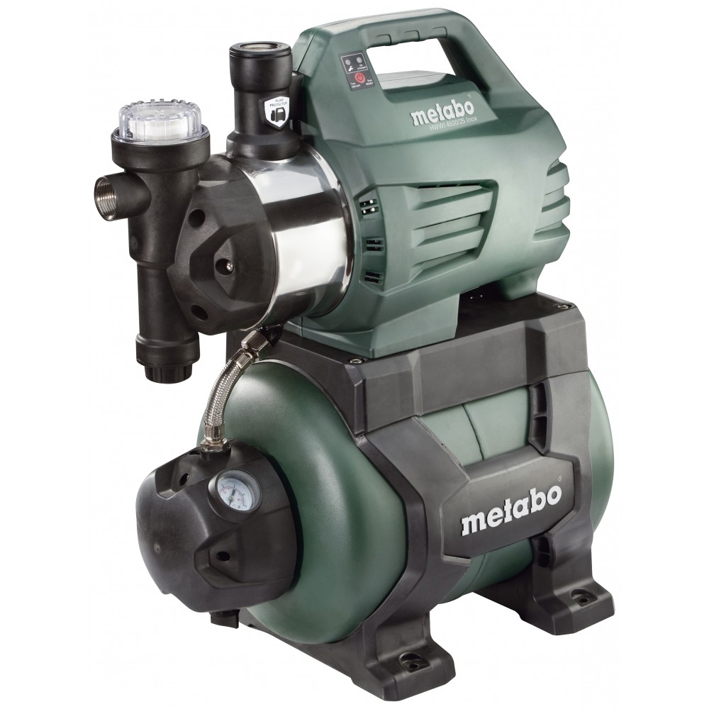 Pompa idroforo monofase METABO HWWI 4500/25 Inox – potenza 1300 W, portata 4500 L/h, prevalenza 48 m, capacità serbatoio 24 L | Idroforo / Pompa idroforo | Pompe dell acqua |