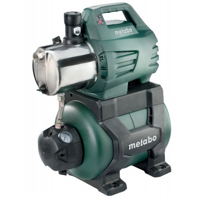Pompa idroforo monofase per acqua METABO HWW 6000/25 INOX – potenza 1300 W, portata 6000 L/h, prevalenza 55 m, capacità serbatoio 24 L - Riscaldamento Centrale