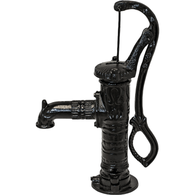 Pompa per acqua a mano Hydro-Fix, nera, lunghezza 640 mm, in ghisa, attacco 1 1/4″ - Riscaldamento Centrale