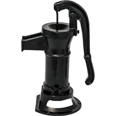Pompa per acqua a mano Hydro-Fix, nera, corta – lunghezza 390 mm, in ghisa, attacco 1 1/4″ - Riscaldamento Centrale
