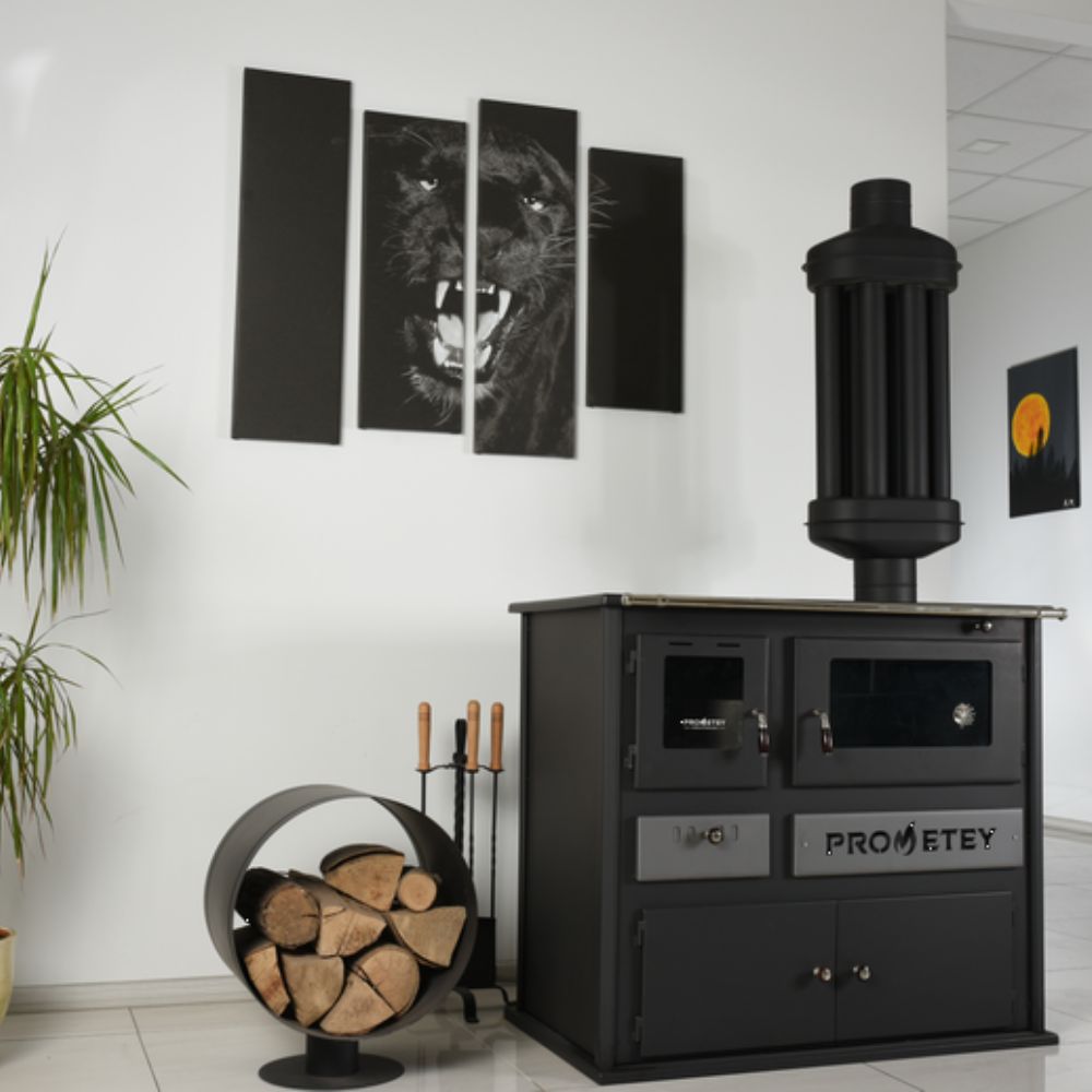 Stufa a Legna con Forno Prometey Practik-L, 11kW | Stufe a Legna con Forno | Stufe A Legna |