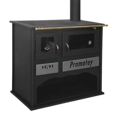Stufa a Legna con Forno Prometey Practik-L, 11kW - Stufe a Legna con Forno per Cucinare