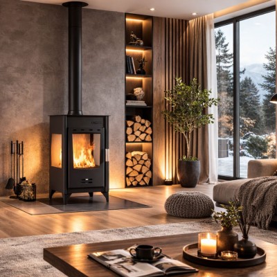 Stufa a legna Balkan Energy ATS 90-10 3 SIDE, 12.12kW - Stufe A Legna