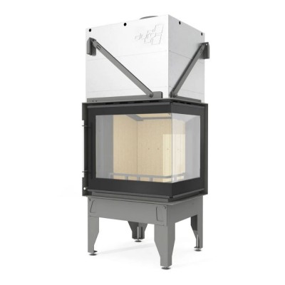 Camini a legna UNIFLAM 660 DURO con condotti d'aria e alimentazione d'aria, lato destro, 10 kW - Camini a legna