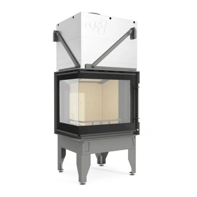 Camini a legna UNIFLAM 660 DURO con condotti d'aria e alimentazione d'aria, lato sinistro, 10 kW - Camini a legna