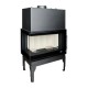 Camini a legna UNIFLAM 760 EVO PBS con condotti d'aria e alimentazione d'aria, vetro curvo, lato sinistro, 10 kW | Inserti Camini | Camini a legna |