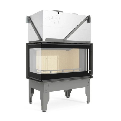 Camini a legna UNIFLAM 860 DURO con condotti d'aria e alimentazione d'aria, lato sinistro, 14,1 kW - Camini a legna