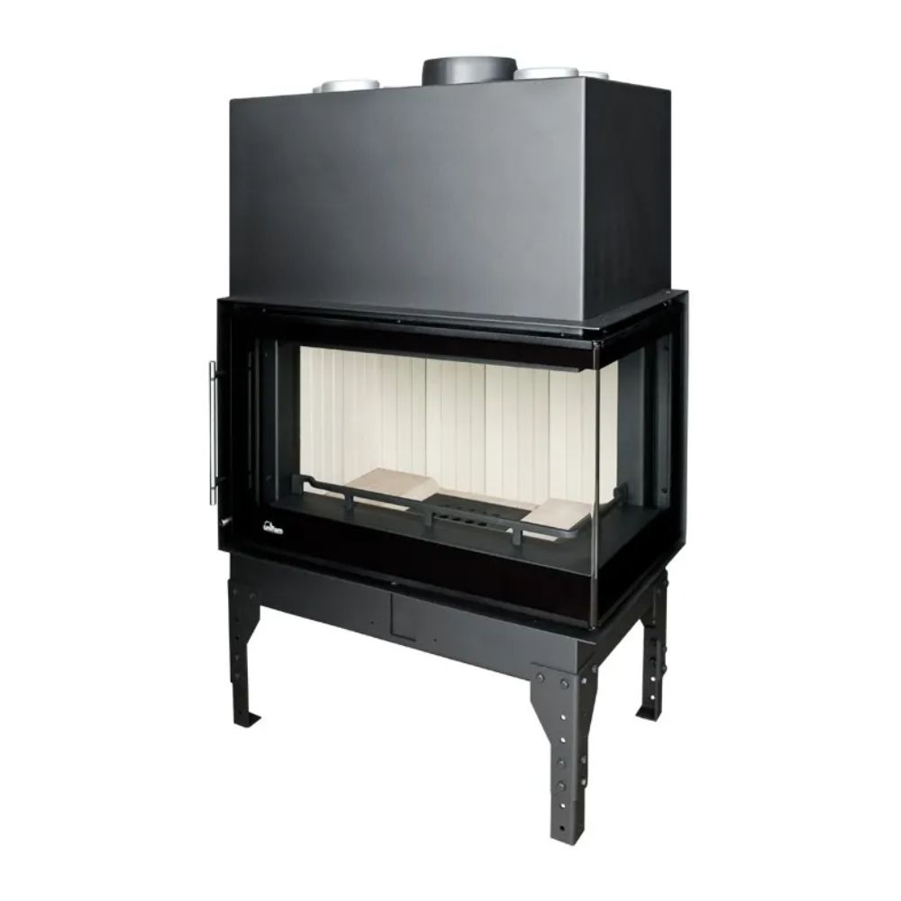 Camini a legna UNIFLAM 860 EVO PBS con condotti d'aria e alimentazione d'aria, lato destro, 15 kW | Inserti Camini | Camini a legna |