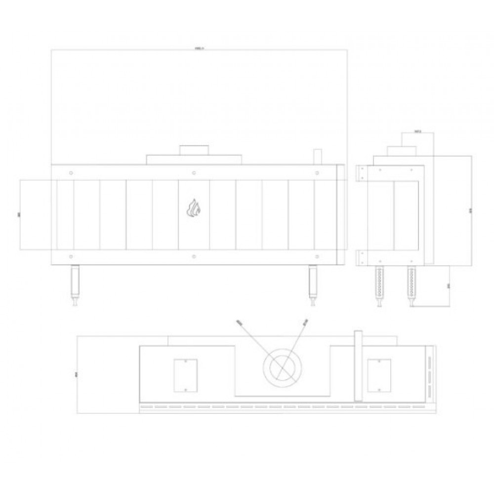 Camina a gas Balkan Energy GAS CORNER 150, 13kW | Camini a gas |  |
