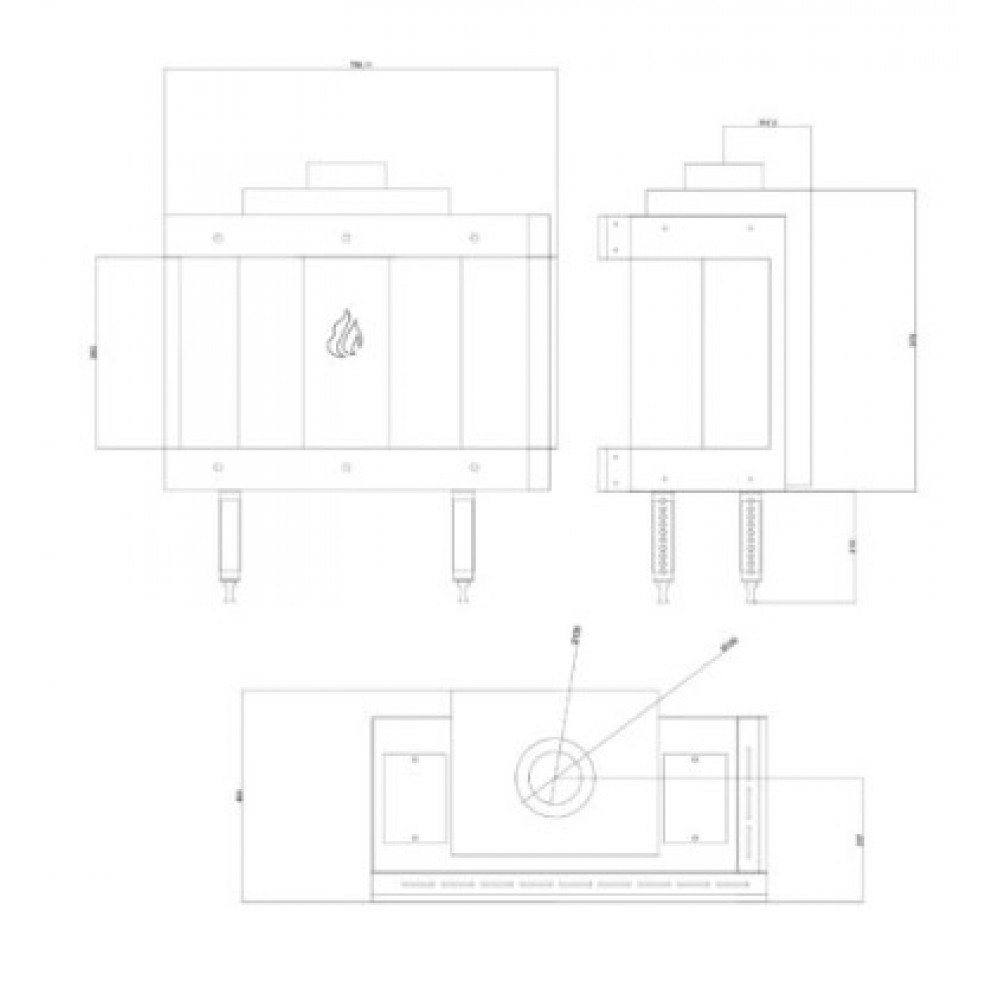 Camina a gas Balkan Energy GAS CORNER 70, 7.8kW | Camini a gas |  |