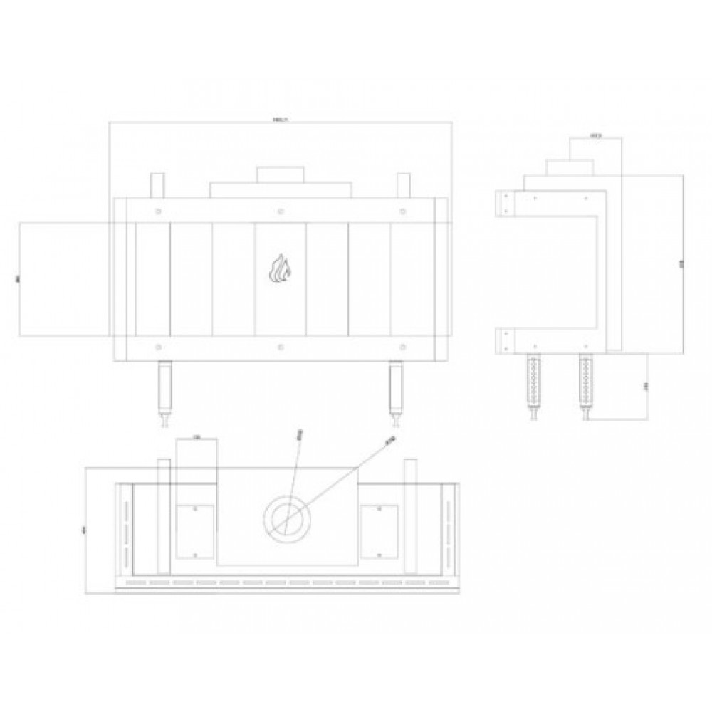 Camina a gas Balkan Energy GAS PANORAMA 100, 10.2kW | Camini a gas |  |