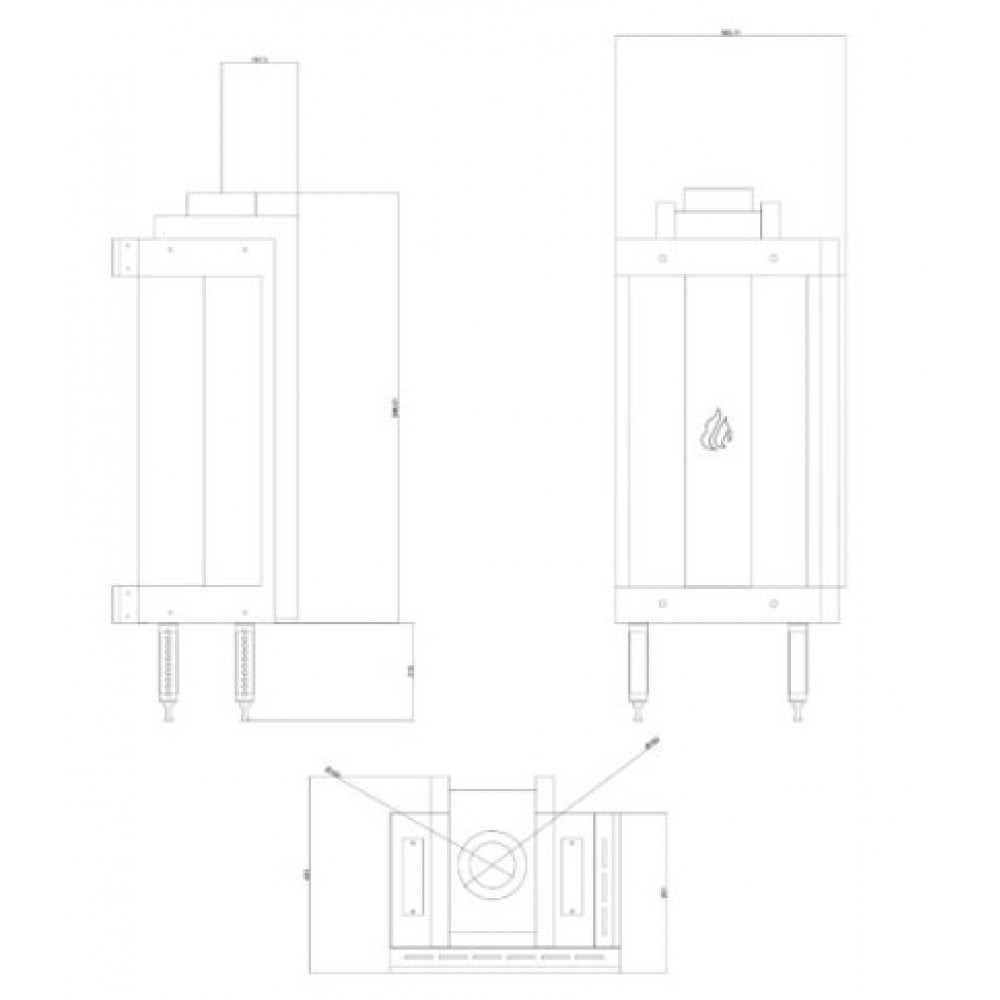 Camina a gas Balkan Energy GAS STANDING CORNER, 3.9kW - 6.0kW | Camini a gas |  |