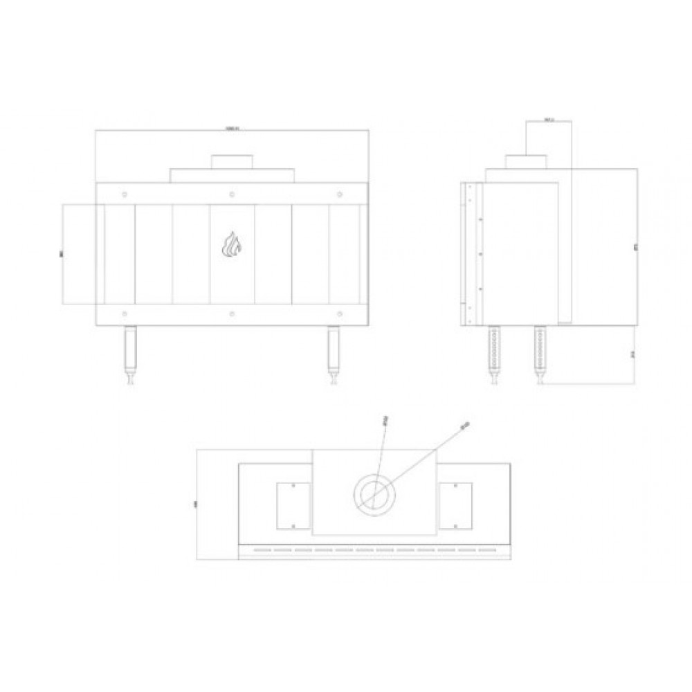 Camina a gas Balkan Energy GAS STRAIGHT 100, 10.2kW | Camini a gas |  |