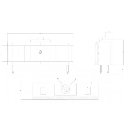 Camina a gas Balkan Energy GAS STRAIGHT 150, 13kW - Camini a gas