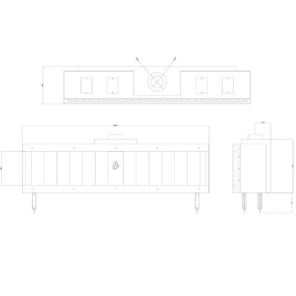 Camina a gas Balkan Energy GAS STRAIGHT 200, 17kW | Camini a gas |  |