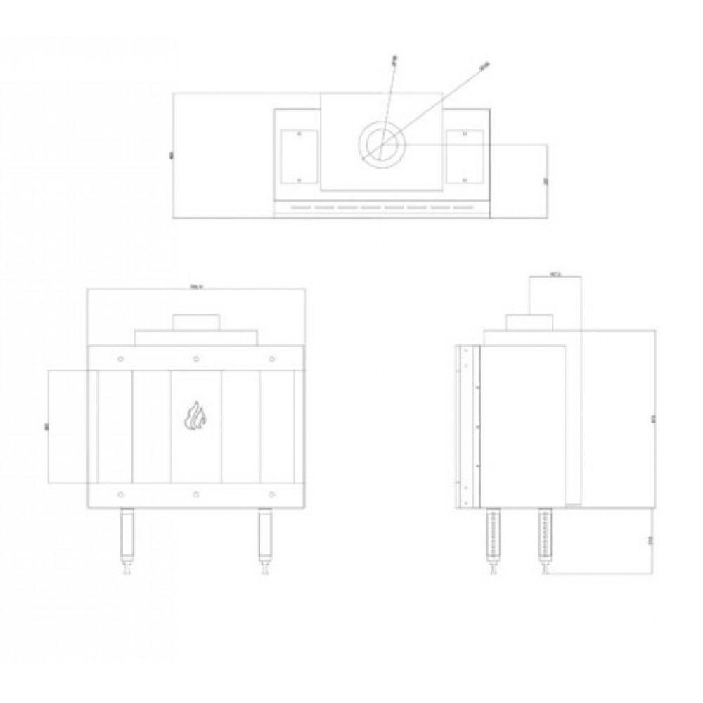 Camina a gas Balkan Energy GAS STRAIGHT 70, 7.8kW | Camini a gas |  |