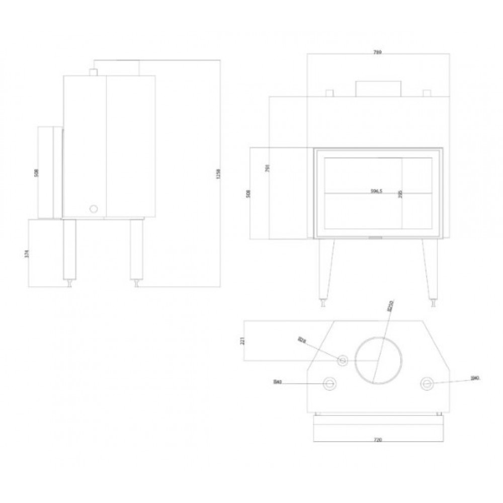Termocamino a legna Balkan Energy ATS STABLE HYDRO 700, 24.56kW | Termocamini a Legna | Camini a legna |