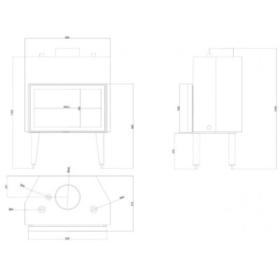 Termocamino a legna Balkan Energy ATS STABLE HYDRO 800, 30.79kW - Confronto dei Prodotti