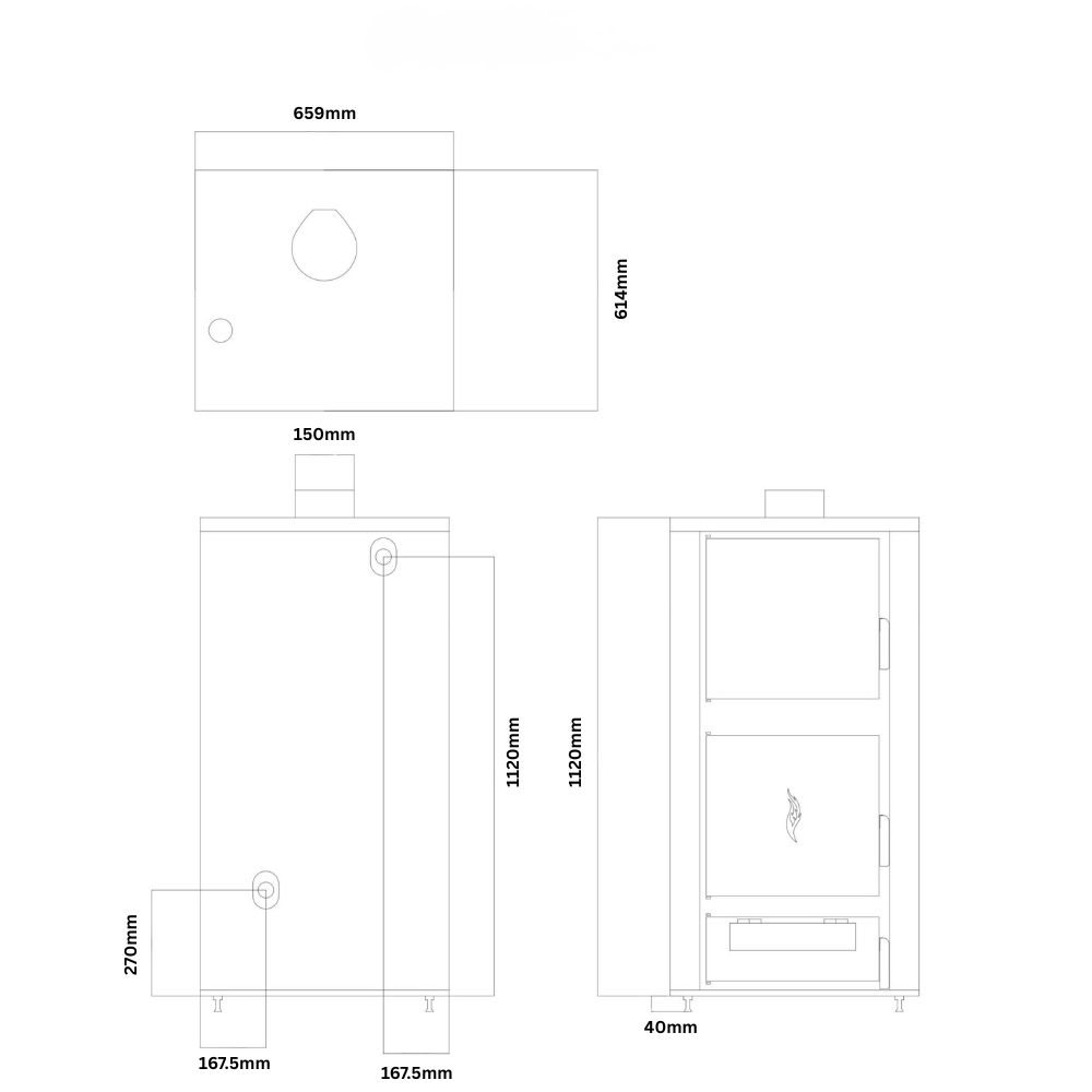 Caldaia a Legna Balkan Energy ATS HYDRO, 40 kW | Caldaie a Legna |  |