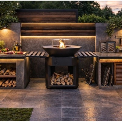 Barbecue a carbonella in acciaio Balkan Energy ROUND 920 - Balkan Energy