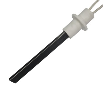 Candeletta accensione con cristallo di quarzo nero per stufa a pellet Ravelli, Moretti Design, Karmek One, BURNiT e altre, lunghezza totale 127mm, 400W - Ricambi per Stufa a Pellet