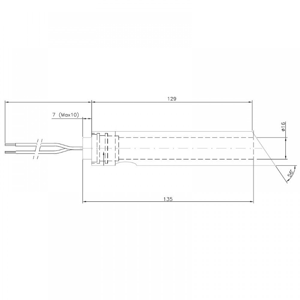 Kit candeletta accensione al quarzo con tubo guida per stufe Jotul, Ravelli e altre, lunghezza totale 144mm, 350W | Candeletta per Stufe a Pellet | Pezzi di Ricambio per Stufe a Pellet |