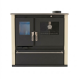 Cucina a Legna Verso CS Plus con forno in acciaio inox e piano cottura in acciaio, Avorio, Destra, 7.7kW | Stufe a Legna con Forno | Stufe A Legna |