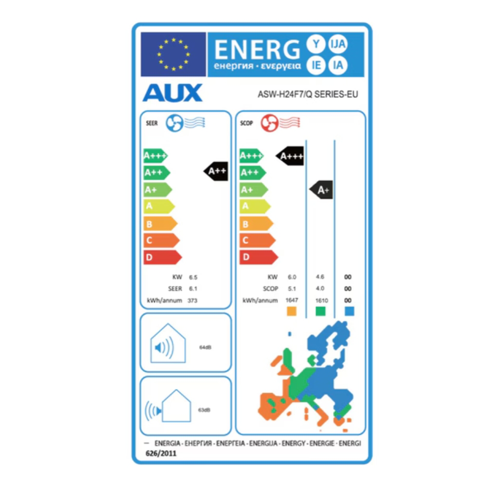 Condizionatore d'aria inverter WiFi AUX Q Plus Series , 24000 BTU |  |  |