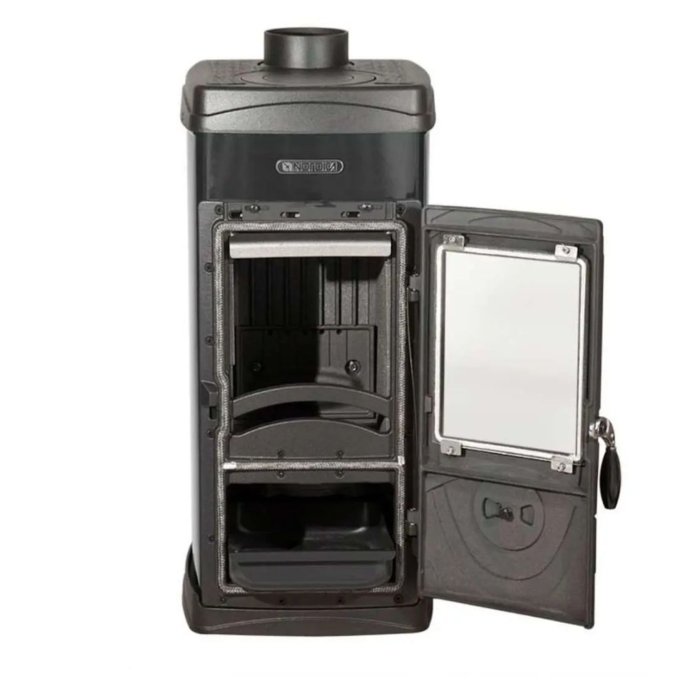 Stufa a Legna in Ghisa italiana La Nordica Super Junior, nera, 5.7kW | Stufe a Legna in Ghisa | Stufe A Legna |