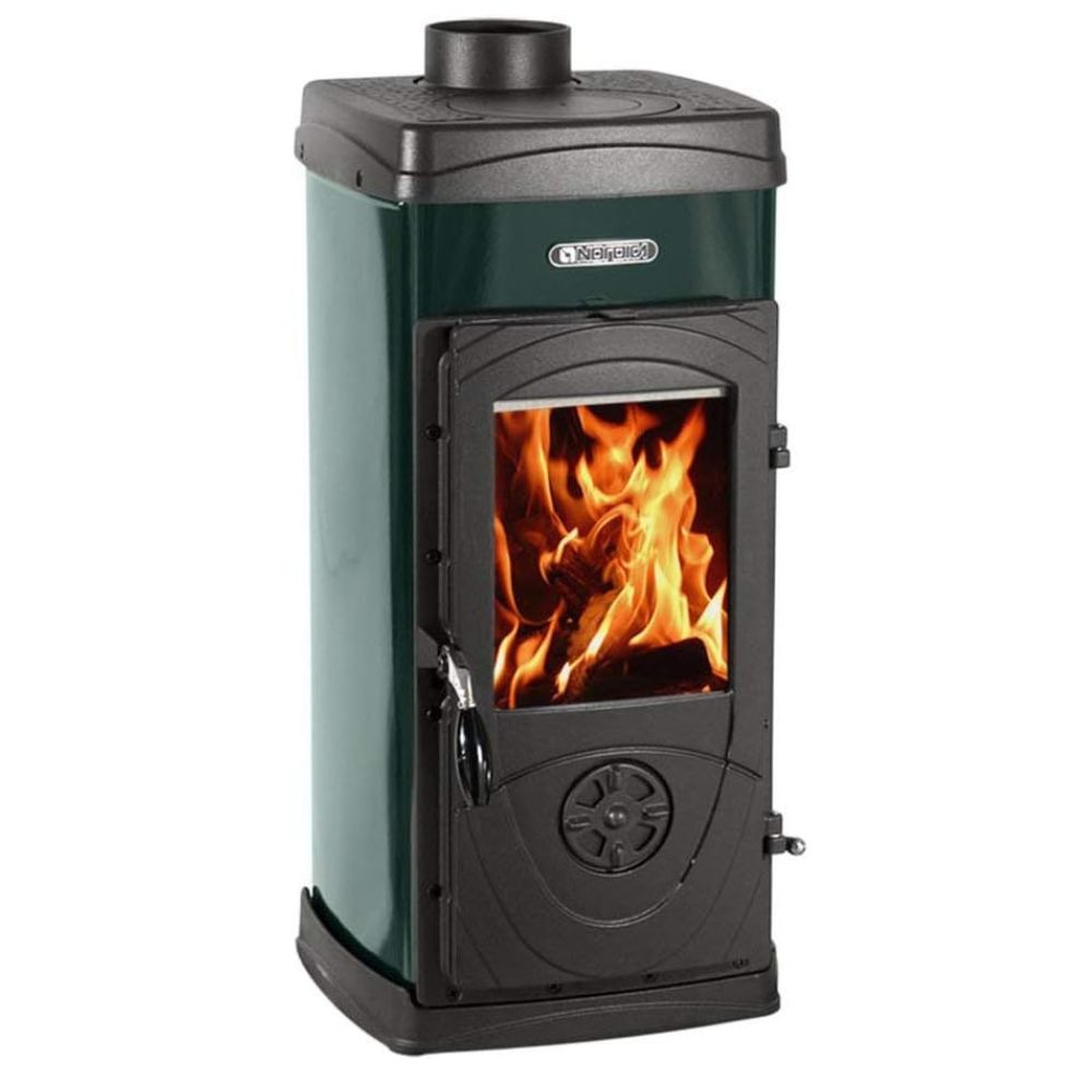Stufa a Legna in Ghisa italiana La Nordica Super Junior, verde, 5.7kW | Stufe a Legna in Ghisa | Stufe A Legna |