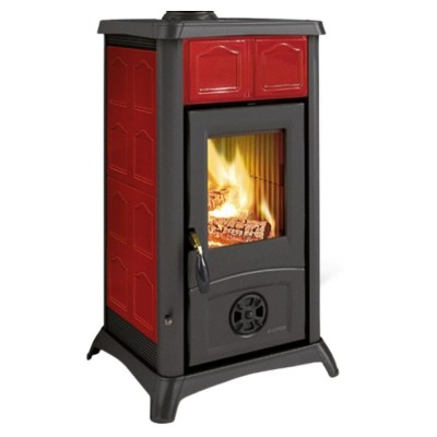Stufa a Legna italiana La Nordica Gemma, rossa, 6.5kW - La Nordica