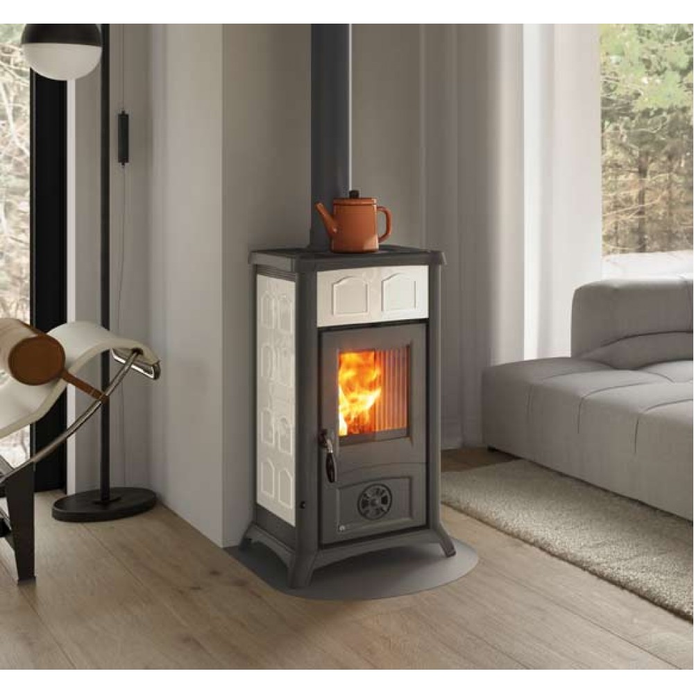 Stufa a Legna italiana La Nordica Gemma, bianca, 6.5kW | Stufe A Legna |  |