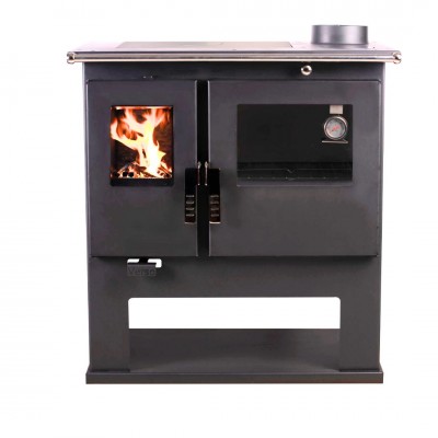Cucina a Legna Verso CS Inox Destra con forno in acciaio inox, 7.7kW - Verso