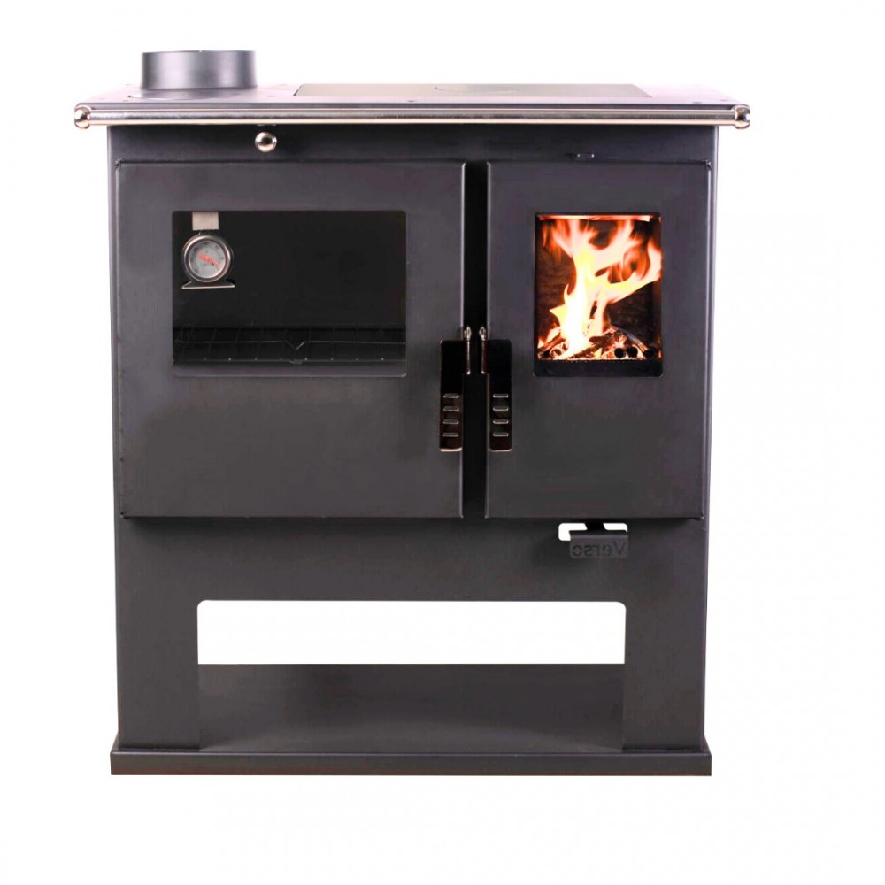 Cucina a Legna Verso CS Inox con forno in acciaio inox, Sinistra, 7.7kW | Stufe a Legna con Forno | Stufe A Legna |