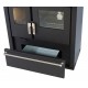 Cucina a Legna Verso CS Plus con forno in acciaio inox e piano cottura in acciaio, Nera, Destra, 7.7kW | Stufe a Legna con Forno | Stufe A Legna |