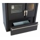 Cucina a Legna Verso CS Plus con forno in acciaio inox e piano cottura in acciaio, Nera, Sinistra, 7.7kW | Stufe a Legna con Forno | Stufe A Legna |