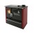 Cucina a Legna Verso CS Plus con forno in acciaio inox e piano cottura in vetroceramica, Rossa, Destra, 7.7kW