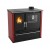 Cucina a Legna Verso CS Plus con forno in acciaio inox e piano cottura in acciaio, Rossa, Destra, 7.7kW