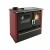 Cucina a Legna Verso CS Plus con forno in acciaio inox e piano cottura in vetroceramica, Rossa, Sinistra, 7.7kW