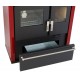 Cucina a Legna Verso CS Plus con forno in acciaio inox e piano cottura in acciaio, Rossa, Sinistra, 7.7kW | Stufe a Legna con Forno | Stufe A Legna |