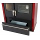 Cucina a Legna Verso CS Plus con forno in acciaio inox e piano cottura in acciaio, Rossa, Destra, 7.7kW | Stufe a Legna con Forno | Stufe A Legna |