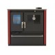 Cucina a Legna Verso CS Plus con forno in acciaio inox e piano cottura in acciaio, Rossa, Destra, 7.7kW | Stufe a Legna con Forno | Stufe A Legna |